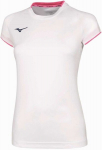 Treenings&auml;rk naistele Mizuno Core Short Sleeve Tee, valge/roosa