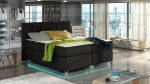 Voodi Basilio LED, 180x200 cm, must