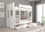 Narivoodi Adrk Furniture Arta koos madratsiga, 90x200 cm, valge