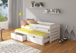 Lastevoodi ADRK Furniture Tomi koos k&uuml;ljekaitsega, 80x180 cm, valge
