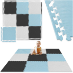 Vahtmatt puzzle pusle lastele 4FIZJO 9 tk 180x180 cm helesinine - arendav m&auml;ngumatt