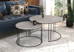 Diivanilaua komplekt Adrk Furniture Etta, hall/must