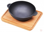 Brizoll Malmist WOK pann puidust kandikuga HoReCa, 18cm