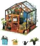 Puidust kokkupandav miniatuur - roombox Cathy's flower house RB003e