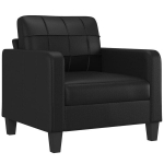 vidaXL tugitool, must, 60 cm, kunstnahk