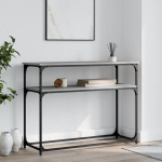 vidaXL konsoollaud, hall Sonoma tamm, 100x35,5x75 cm, tehispuit