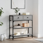 vidaXL konsoollaud, hall Sonoma tamm, 72,5 x 25 x 75 cm, tehispuit