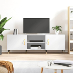 vidaXL telerikapp, valge, 150 x 30 x 50 cm, tehispuit