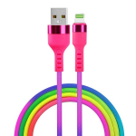 Setty USB - Lightning kaabel 1,2 m 2,1A KNA-L-1.22.113 vikerkaareplokk