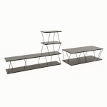 Elutoam&ouml;&ouml;bli komplekt Asir, 150x93x30cm, 120x30x50cm, must