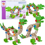 Puidust klotsid Dinosaurus Constructor komplekt 3-in-1 100 detaili