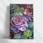 Numbrite j&auml;rgi maalimine raamiga TM Varvikas - Succulent, 30x40 cm