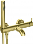 Bath mixer, with shower set