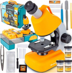 Mikroskoop koos tarvikutega &uuml;mbrises