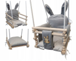 Rippuv puidust kiik Drew Mix 3in1 Bunny, hall