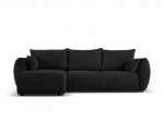 Polsterdatud nurgas Cosmopolitan Design Matera, must