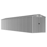 vidaXL aiakuur, helehall, 191x980x198 cm, tsingitud teras