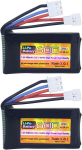 2 LiPo akupakki 7.4V 600mAh 35C 2S Molex pistikuga - &uuml;hildub FMS FCX24 RC auto veoautodega ja elektriliste ronimisautodega