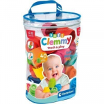 Clementoni - Clemmy Baby - Bag of 40 soft cubes - Unisex - From 9 months - Soft cube ensures safety and can be moved
