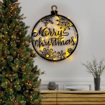 Wallity metallist seinakaunistus XmasBlack-030, 66 cm