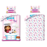 Voodipesukomplekt lastele Gabby's Dollhouse - Bakey Cakey
