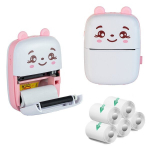 EXTRALINK EPP-001 KAASASKANTAV MINI PRINTER ROOSA + PAPIER TERMICZNY SAMOPRZYLEPNY 5 SZT