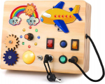Aranee Montessori Busy Board laste puidust LED m&auml;nguasi