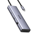 Adapter Ugreen CM498 USB-C to 2xUSB-A + USB-C + HDMI + SD/TF + PD, hall