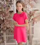 Laste kleit 242123 01, neoonroosa