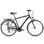 H&uuml;briidratas Romet Wagant 1 (2023) 28" 21" L, must-roheline