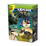 2 in 1 Dinosaur and Skeleton Dig - Triceratops - SES CREATIVE