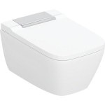 Geberit AquaClean Sela WC pott loputusfunktsiooniga, valge l&auml;ikiva kroomitud detailiga 146.250.21.1