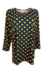 T-s&auml;rk naistele Kinga, sinine /kollane, XXXXL