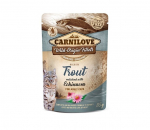 Carnilove Trout Echinacea teraviljavaba, m&auml;rgtoit kassidele, 85 g x 12