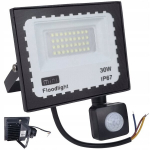 LED v&auml;lis-halogeenvalgusti 30W liikumis- ja valgusanduriga IP66 230V
