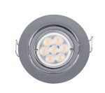 led metallist &uuml;mmargune kohtvalgusti suure v&otilde;imsusega 6w 4000-4300k satiin nikkel