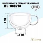 Wilmax tass, 400 ml, WILMAX Dvigubos sienelės termo puodelis 400 ml