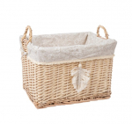 Home4You vitstest korv Willi Tassel, 44x33x30 cm