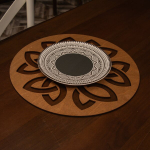 Stalo kilimėlio rinkinys (4 vienetai) Lugh - Walnut