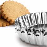 Tassikoogi tartletivormid metallist 10cm 6 tk., Cupcake Tartletų formelės Metalinės 10cm 6 vnt.