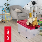 Konteiner Korraldaja Kast M&auml;nguasjad Ratastel 60L