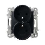 Ospel Szafir must metalne - Kahepoolne maandatud pistikupesa ilma raamita GP-2ZRZ/m/33