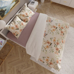 Voodipesu 160x200 puuvillane satiin Manila triibulised lilled