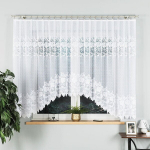 Jacquard kardin Demetria 400x160cm, valge