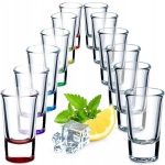 Vodka Shot klaasid 28ml 12tk V&auml;rviline klaasikomplekt