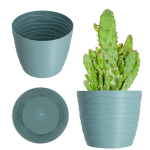 Lillepoti Lillekaas Roheline &Uuml;mmargune 15cm Plastikust