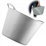 Plastikust pesukorv, universaalne, 26L, kandiline, hall
