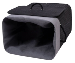 Bambusest pesukorv kaanega, 80L, must ja hall