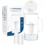 Wessper FutureFlow Aquaclassic klaasist filtrikannu + 3x filtrikassett