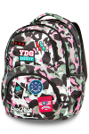 Seljakott aplikatsioonidega COOLPACK DART CAMO PINK A29112